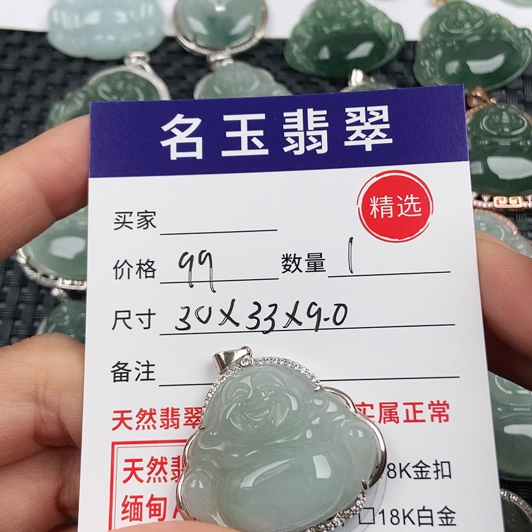 翡翠银S925镶嵌颈饰