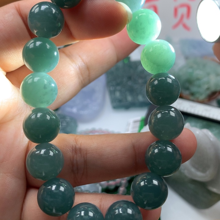 翡翠颈饰未镶嵌保真天然A货翡翠