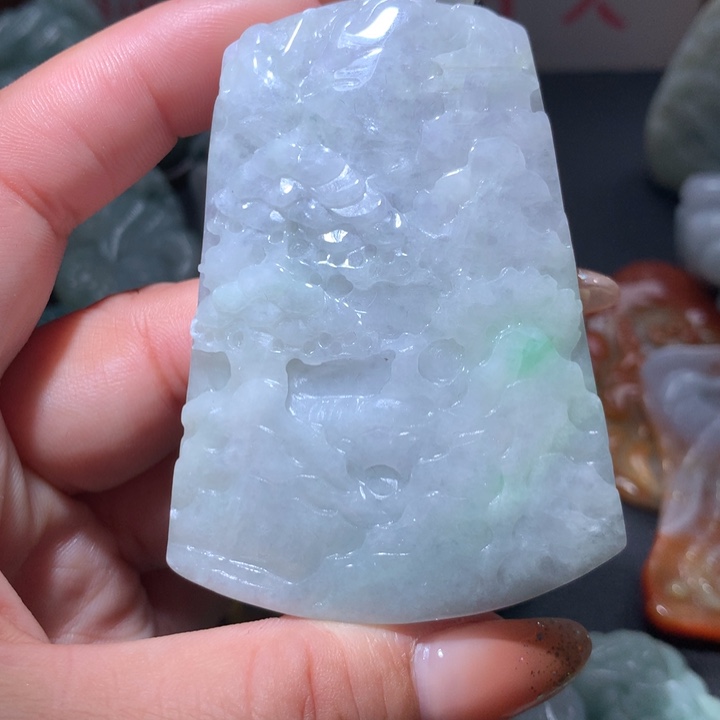 翡翠未镶嵌颈饰保真天然A货翡翠