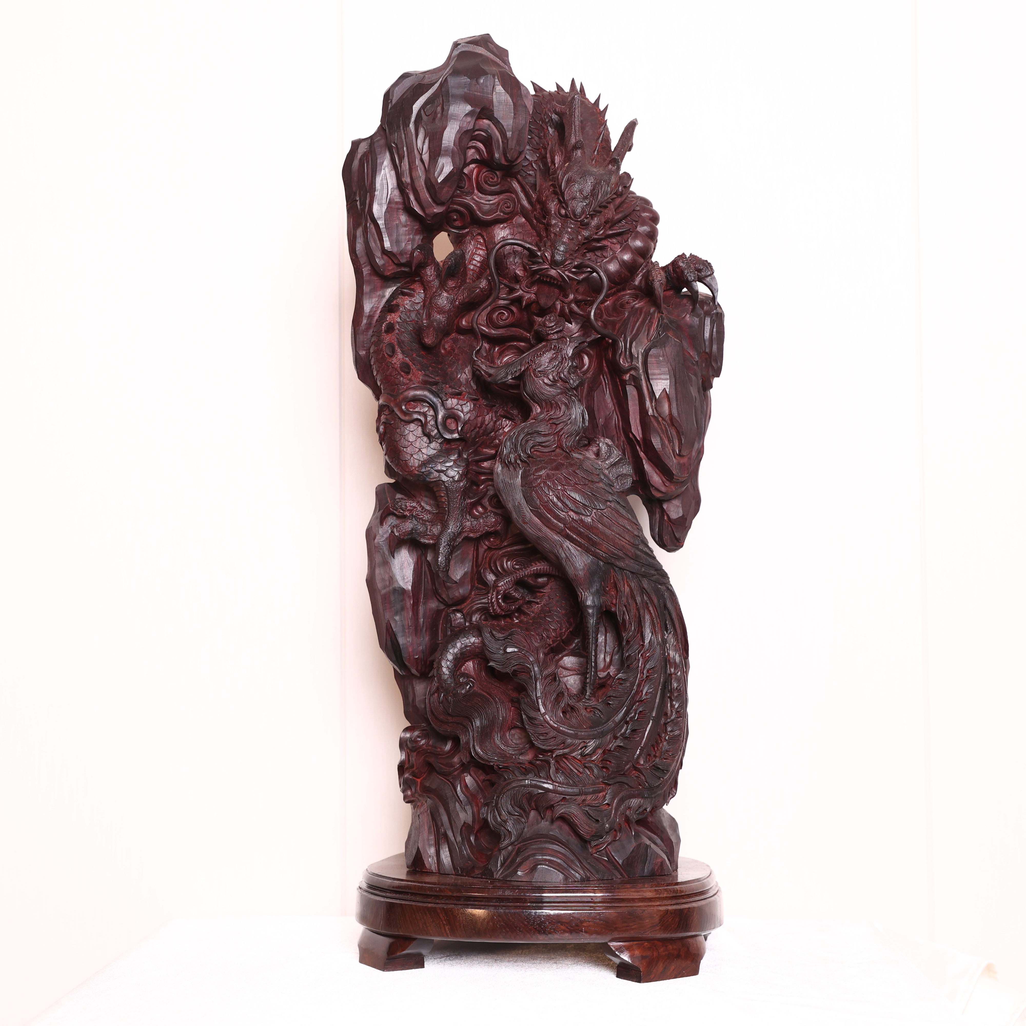 q28390 印度小叶紫檀-龙凤呈祥