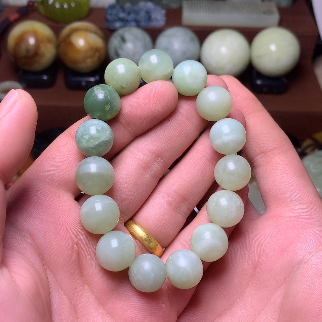 未镶嵌岫玉岫玉挂件手串