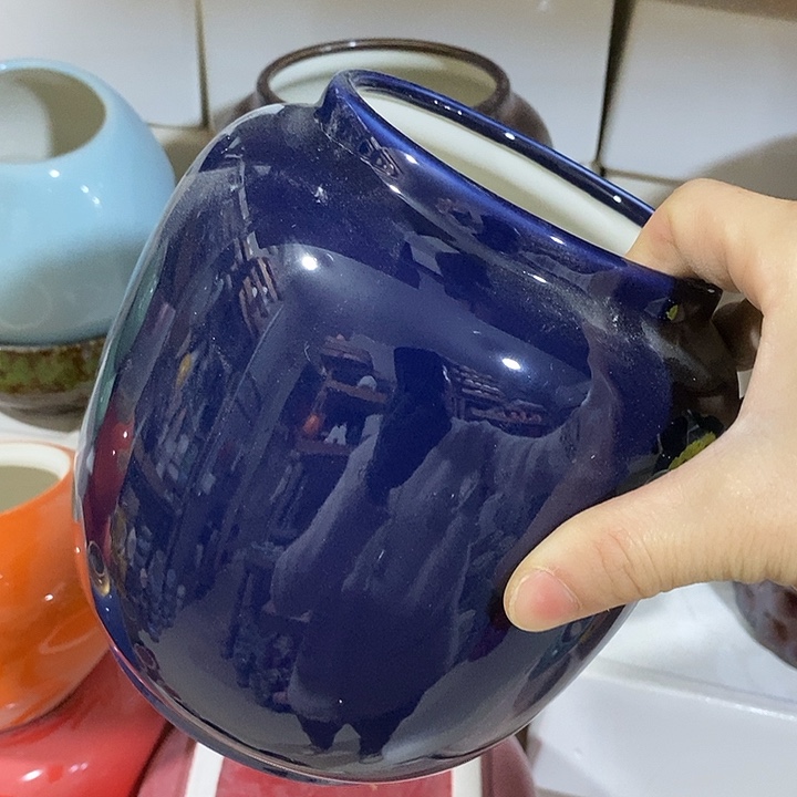 摆件陶凑单满12包邮发 好盆有孔外口 10外高16