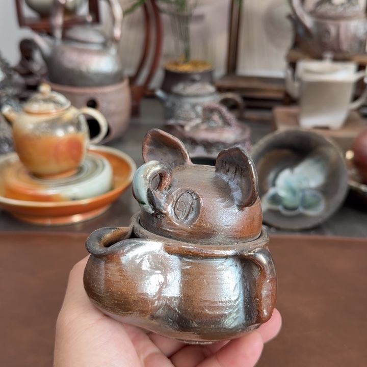 摆件柴烧福利心哦多多