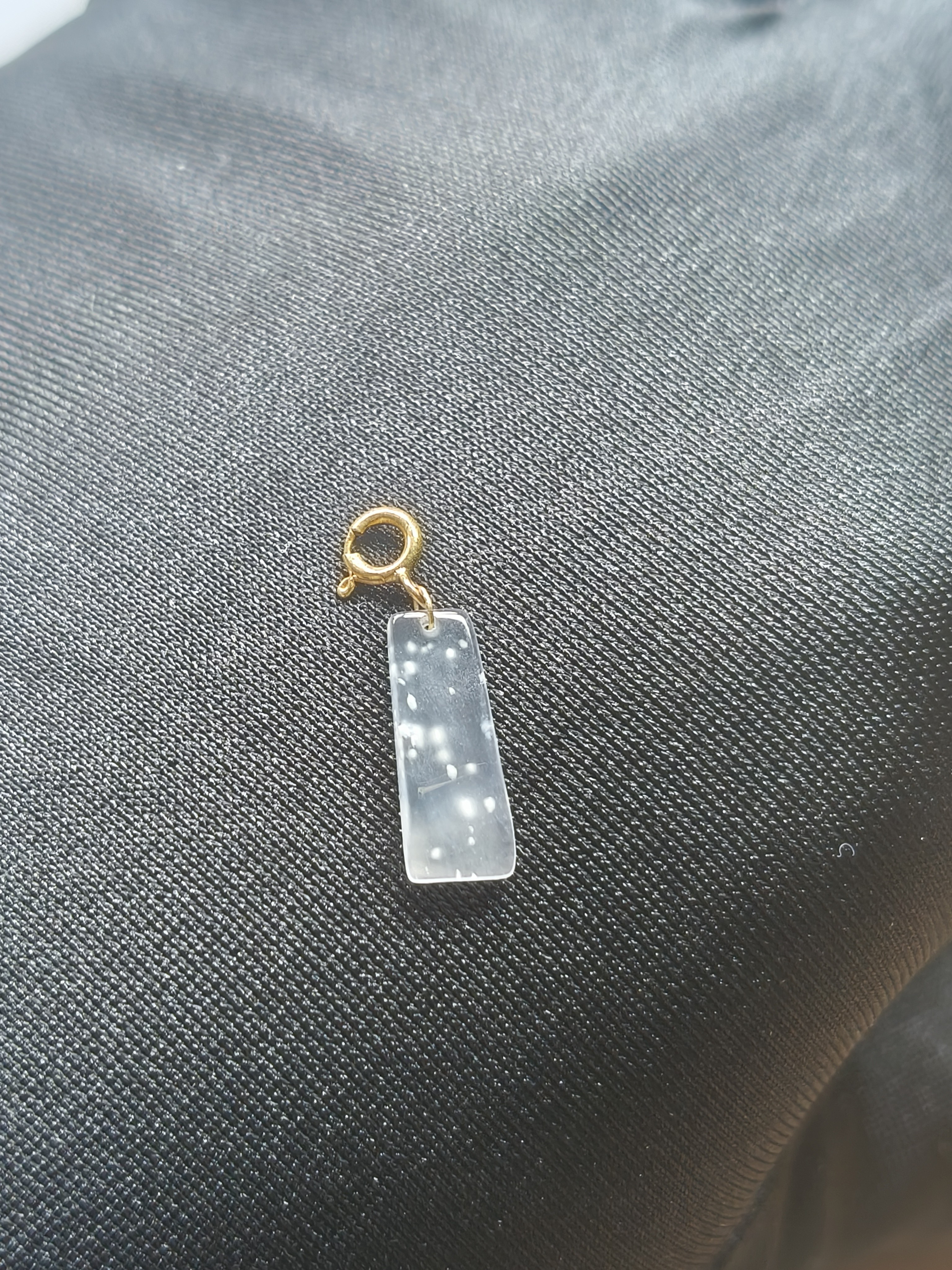 天然缅甸翡翠A货18K万能扣滴