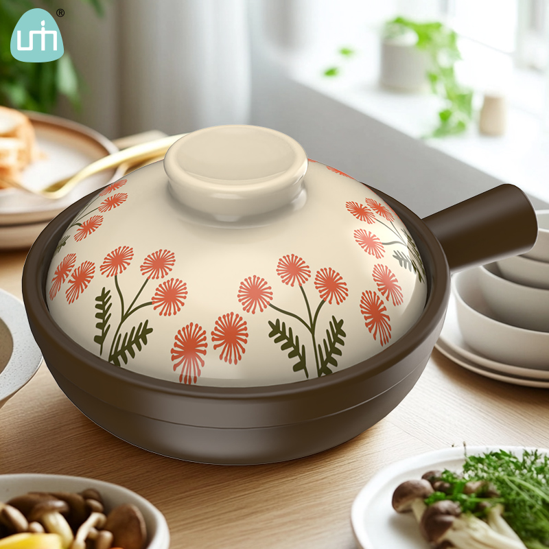 柚米一粒啫啫煲陶瓷砂锅耐高温炖锅焖煲干烧煲仔家用明火燃气沙锅