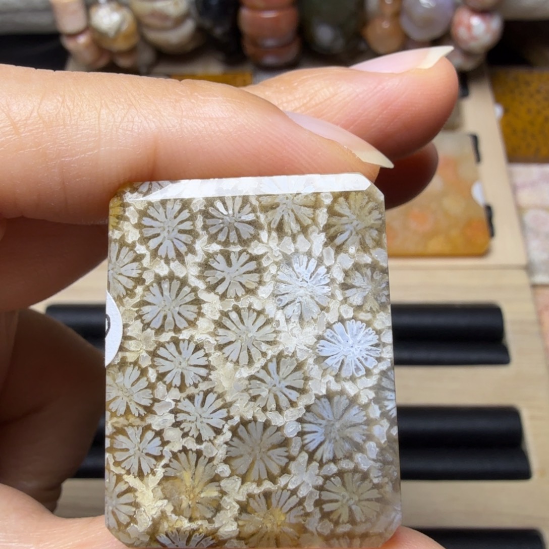 硅化玉未镶嵌玉透清晰满花