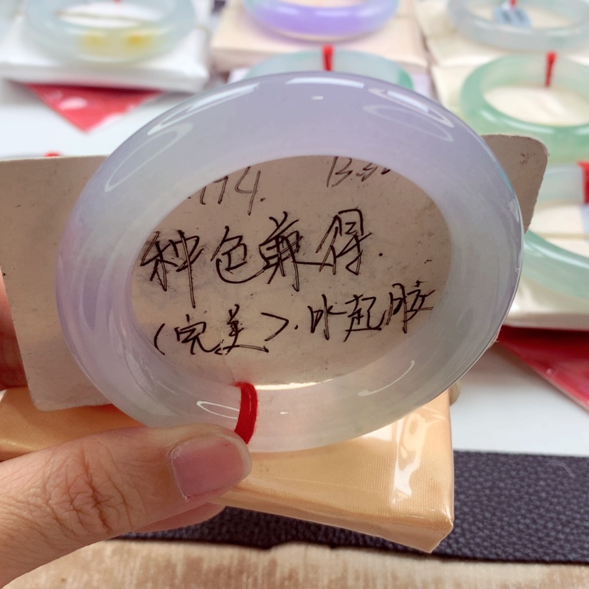 【闪购商品】翡翠手镯（圆镯）未镶嵌冰紫见光不失色A