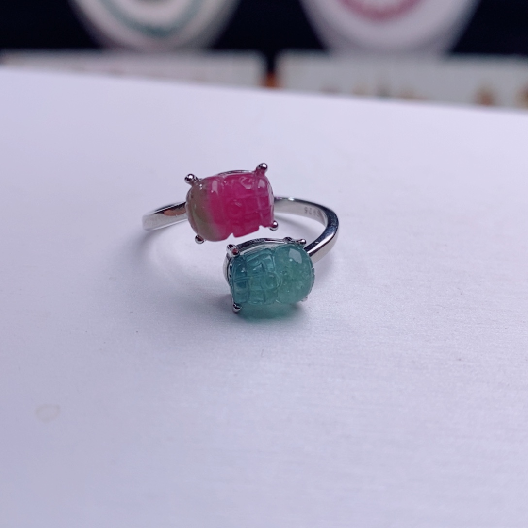 未镶嵌戒指碧玺碧玺A戒指