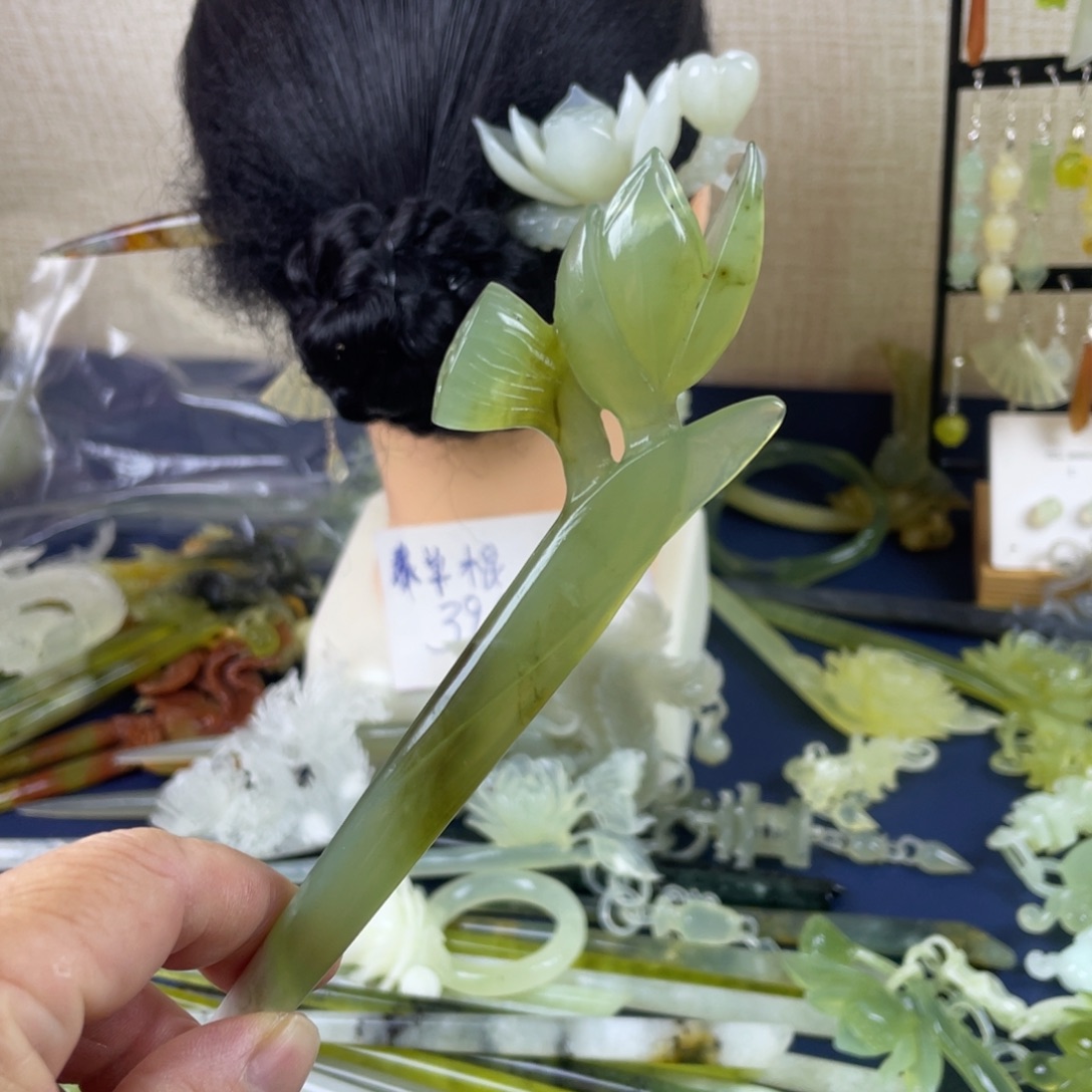 未镶嵌蛇纹石玉发饰