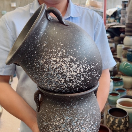 紫砂花盆高24口18—————