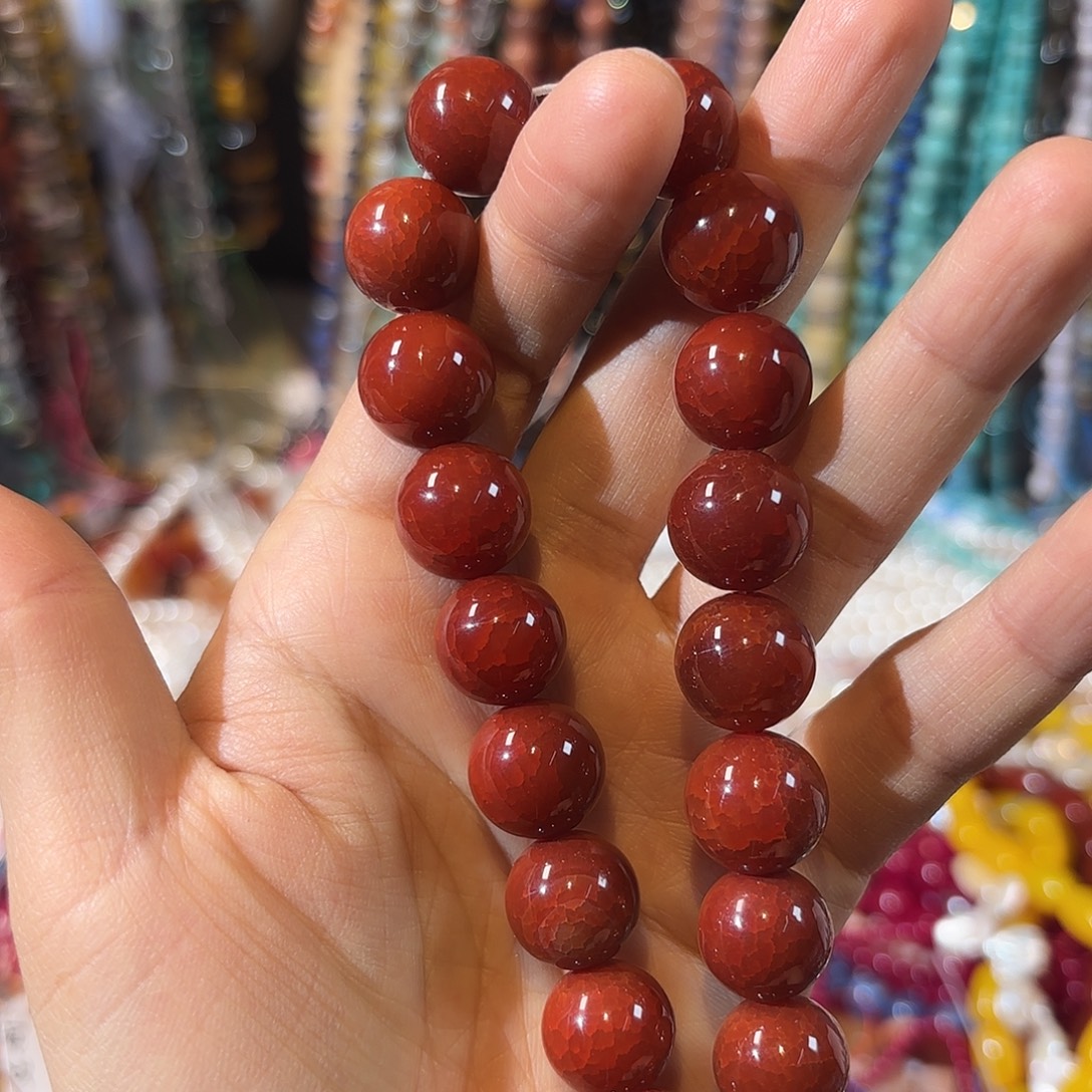 玛瑙/玉髓未镶嵌珠宝半成品龙纹玛瑙卡14一条