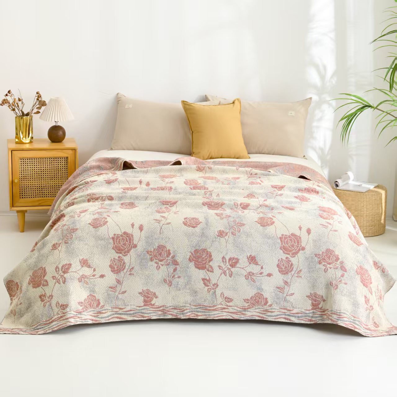 【绮罗香韵】高端定制野生罗布麻舒适透气多功能床盖2/2.3可机洗