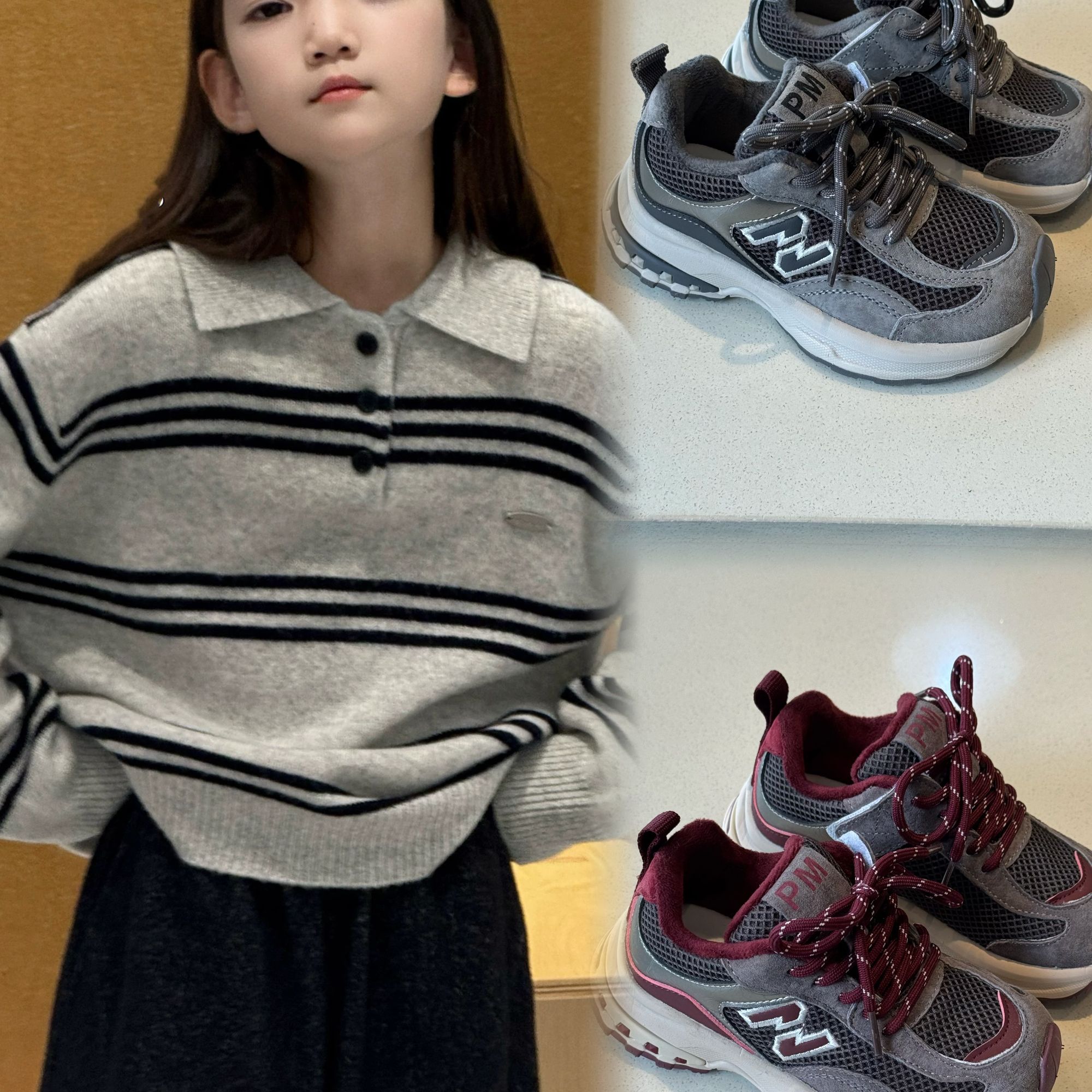 现货    冬季加绒新款运动鞋儿童透气休闲跑步鞋童鞋25275