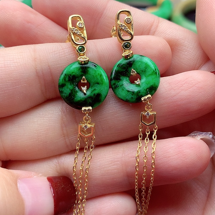 翡翠颈饰银S925镶嵌翡翠