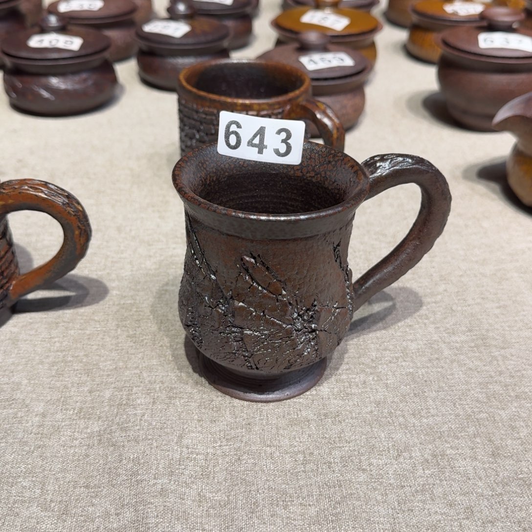 张***面杯粗瓷茶具素色盖碗