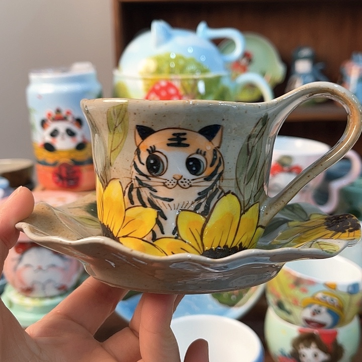 陶霜景德镇釉下手绘陶瓷 