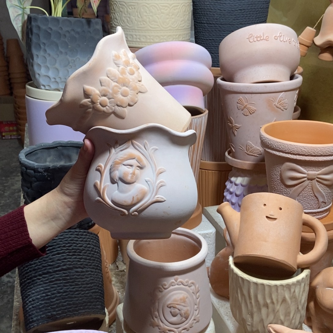 15花边花束+15花边大卫 粗陶2个