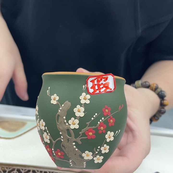 茶杯紫砂微瑕粉浆主人杯