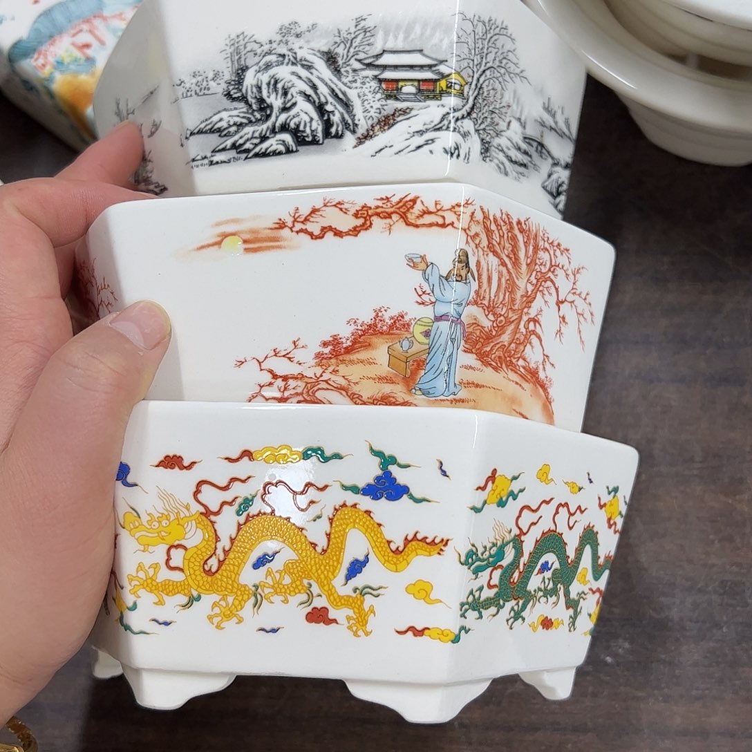 紫砂花盆255号瑕疵3个17/7cm福利
