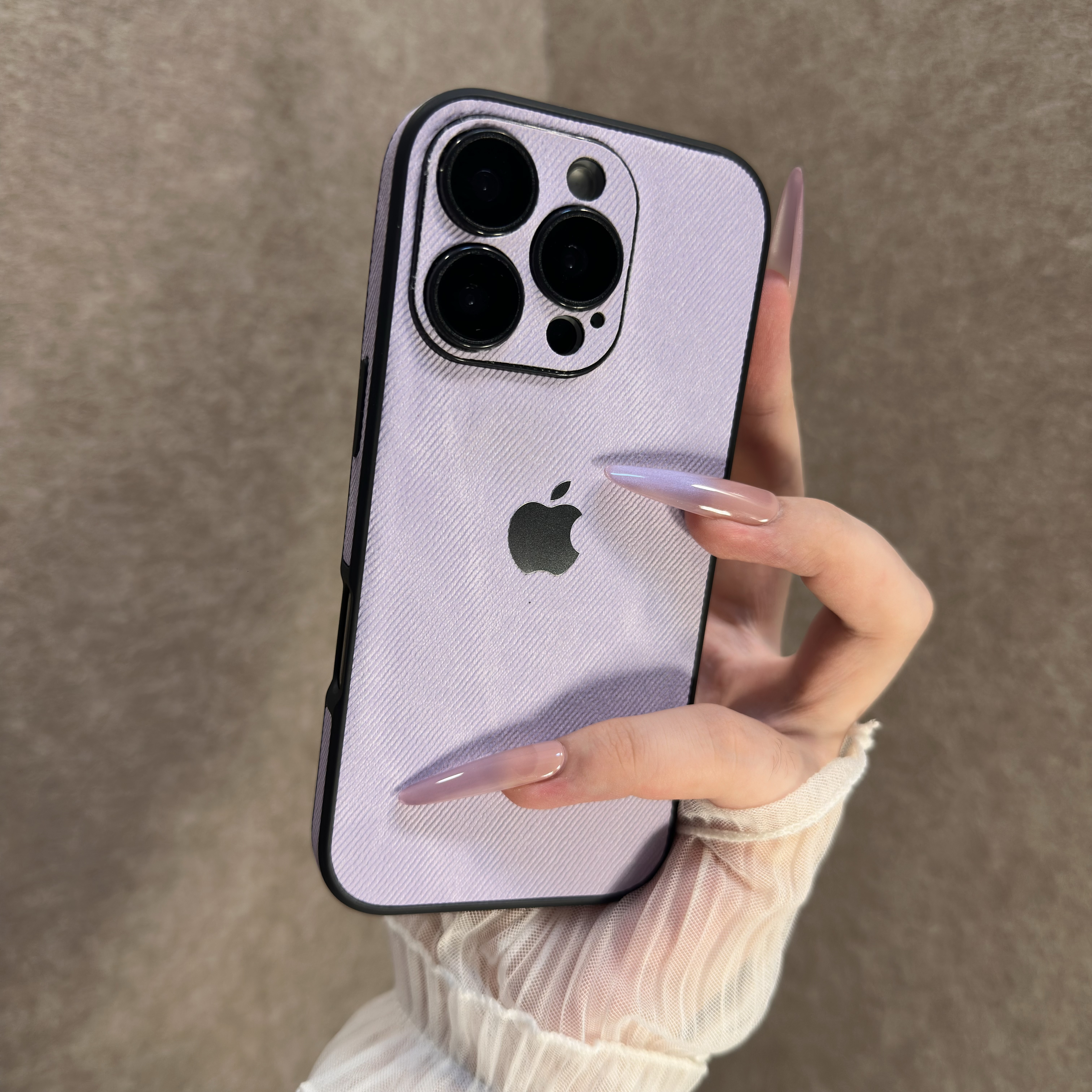 熏衣紫适用苹果16promax手机壳全包15牛仔布14自带镜头膜13/12女