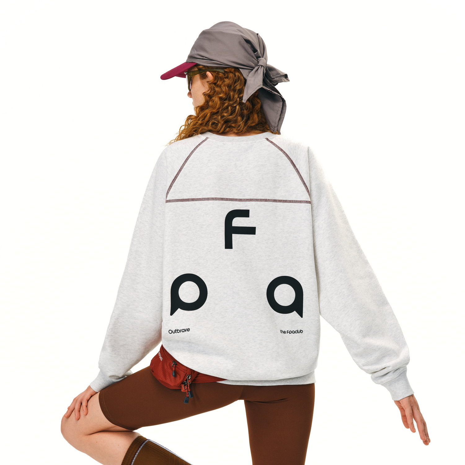 FPA撞色哈苏圆领运动卫衣秋冬新款基础logo百搭cleanfit情侣长袖