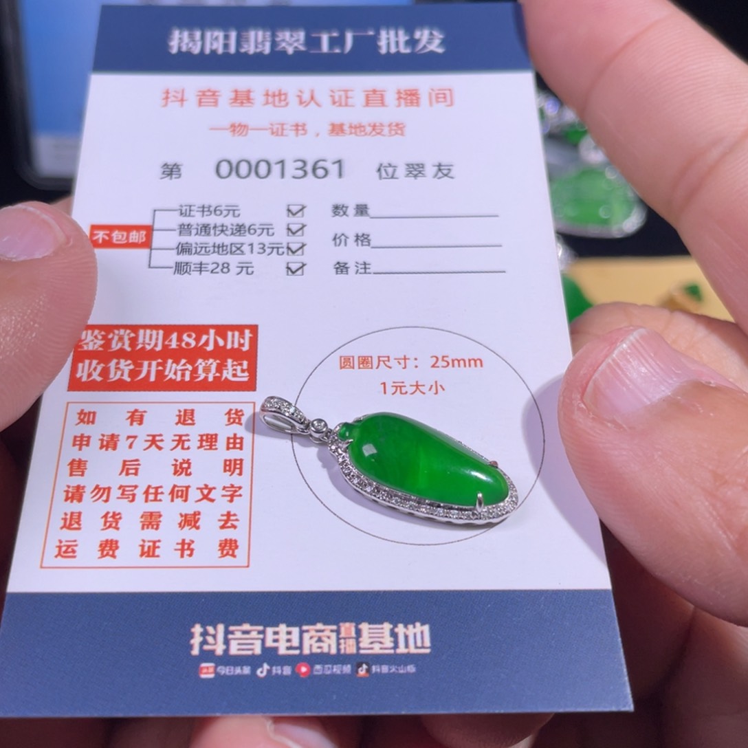 翡翠颈饰18K金镶嵌寶*翡翠