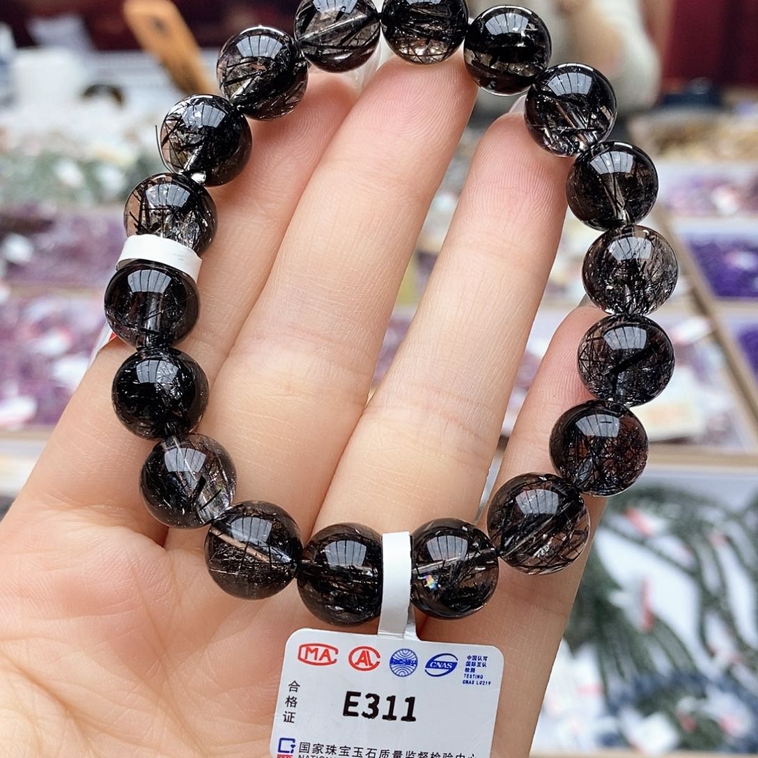 水晶手链未镶嵌E311 黑发晶