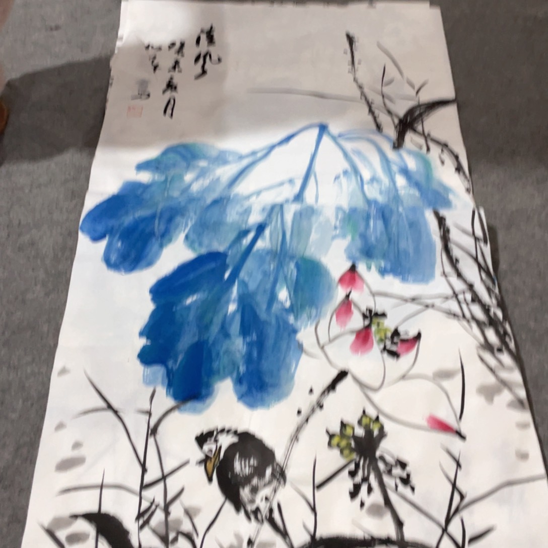 国画国画作品画心一张