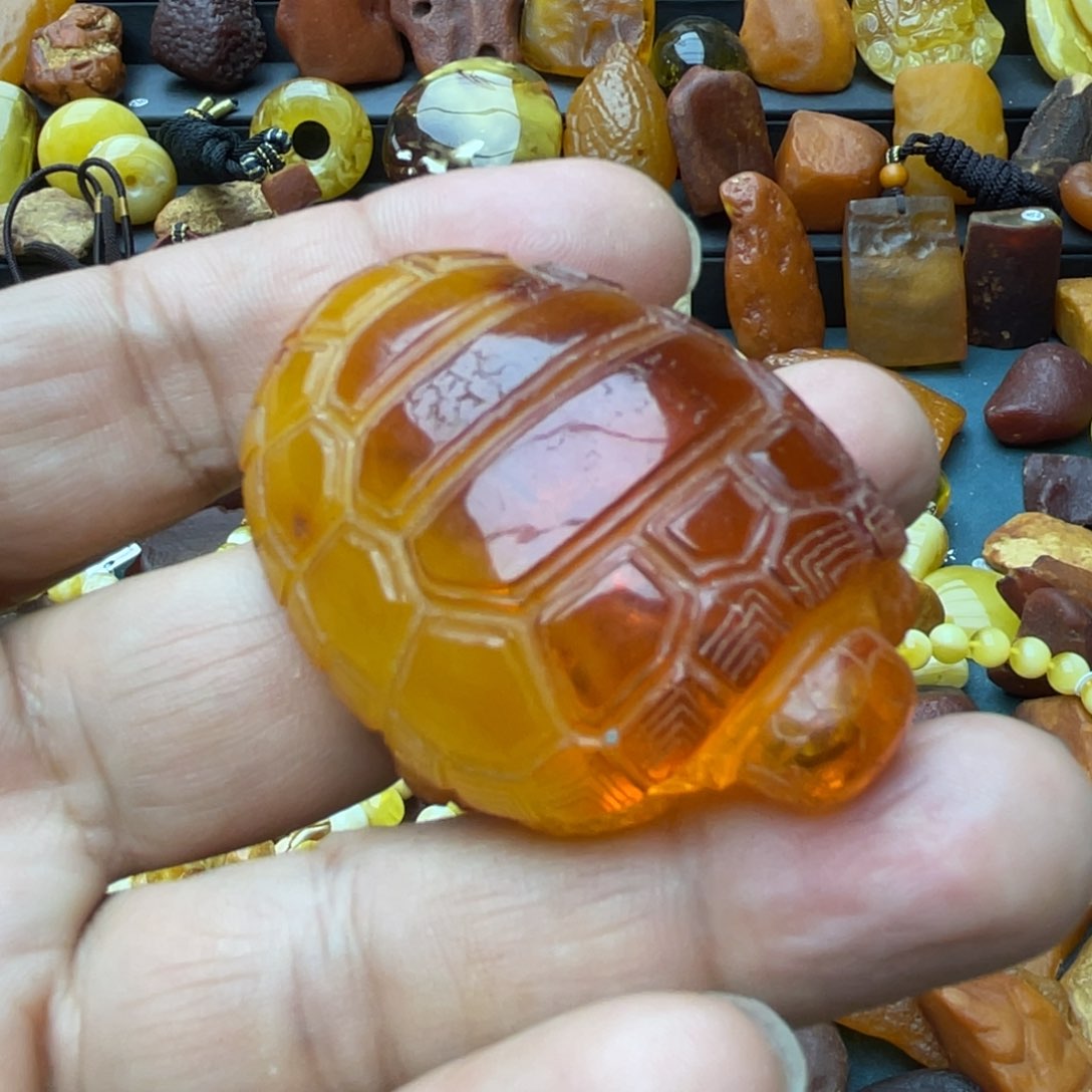 蜜蜡颈饰未镶嵌蜜蜡雕刻件