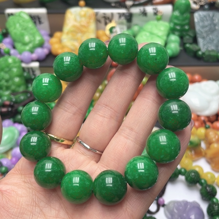 翡翠未镶嵌手链手链12