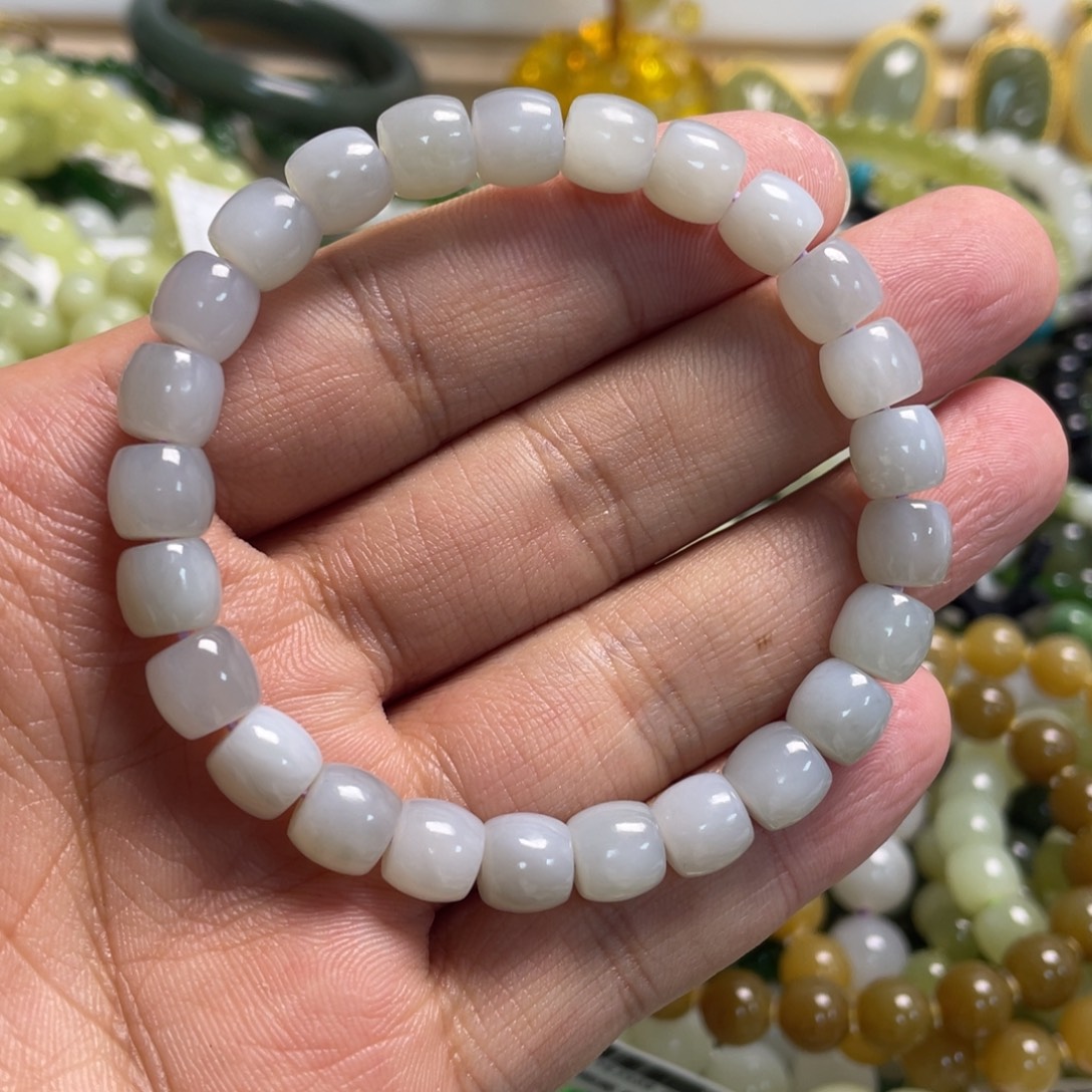 和田玉未镶嵌手链044