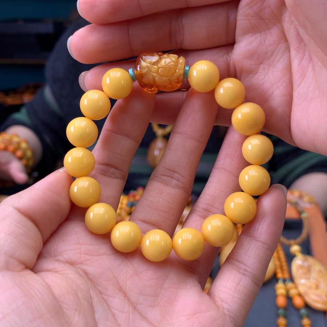 蜜蜡未镶嵌手串天然