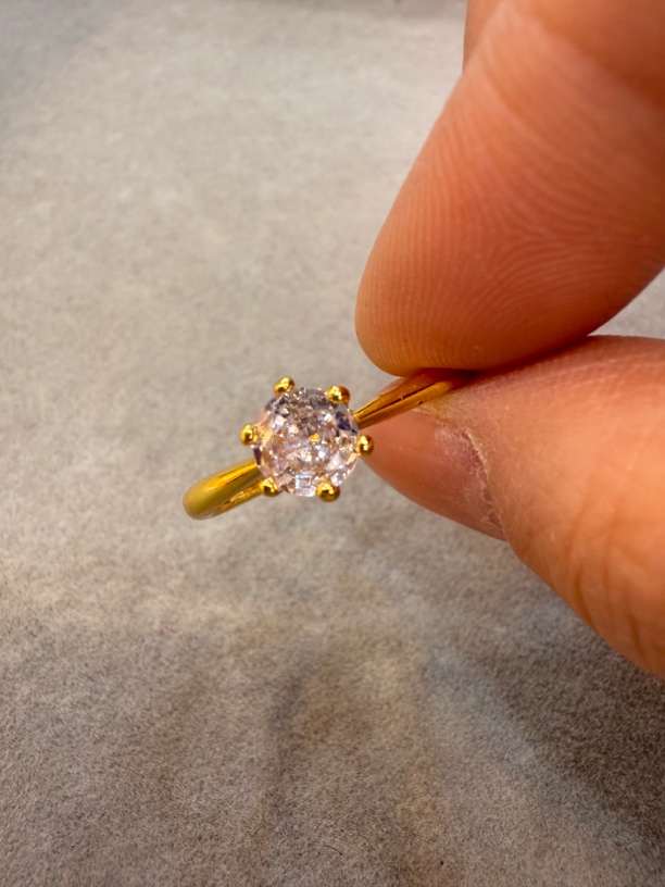 铜合金亚克力戒指 经典款小白钻戒指戒指92