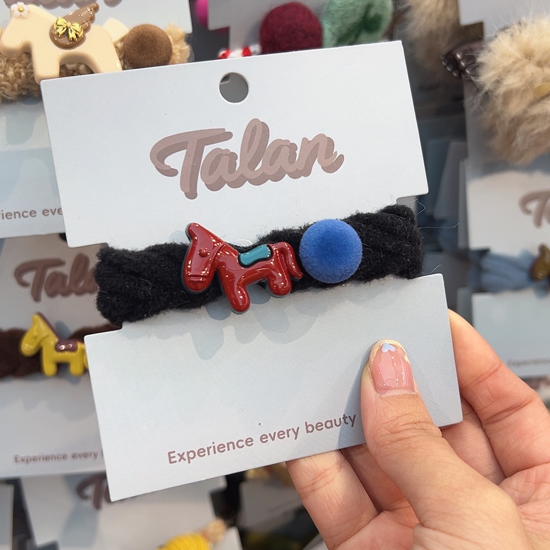 布艺铁合金发绳红色