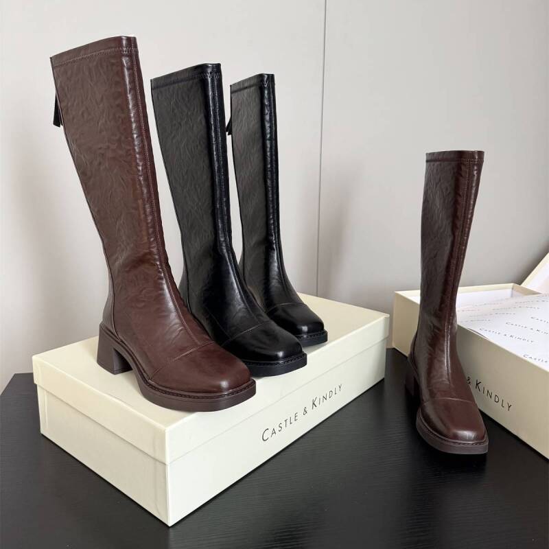 超帅！加绒保暖显瘦长筒骑士靴