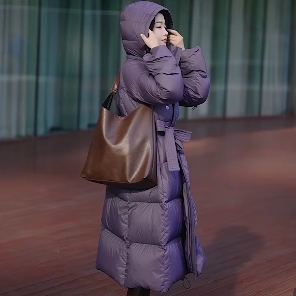 朗～Z家连帽收腰长外套