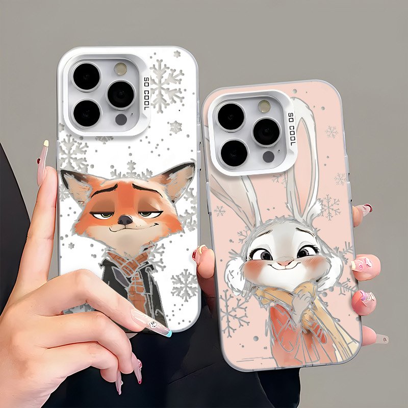 疯狂动物城朱迪尼克情侣手机壳适用于苹果iPhone16小米17创意可爱