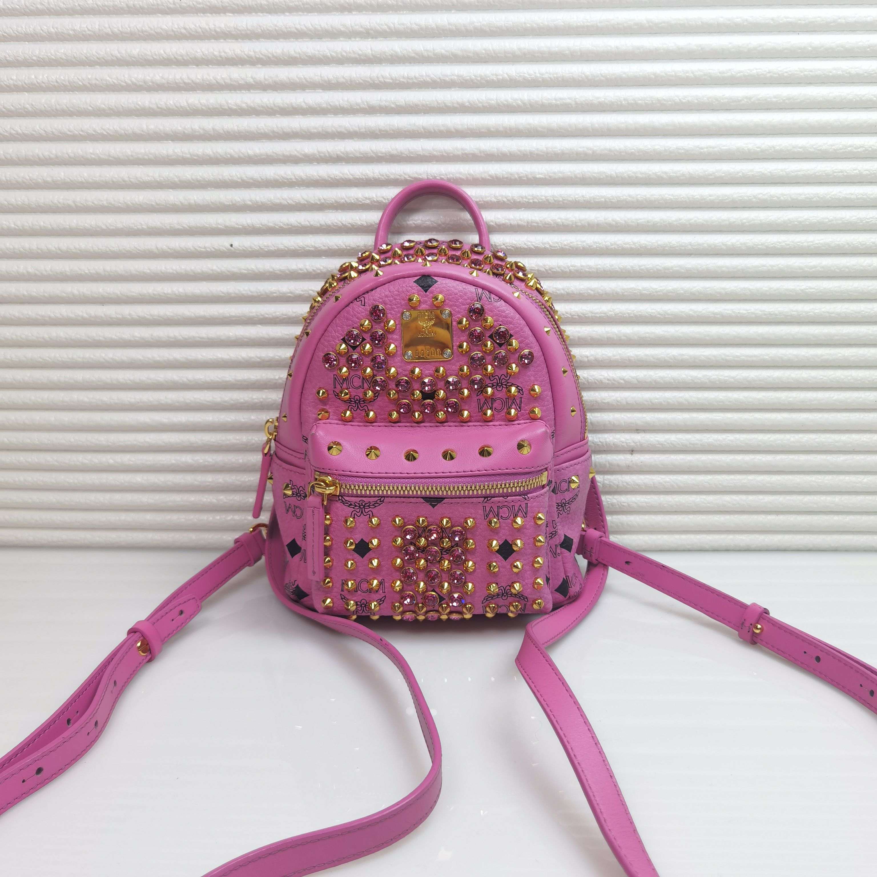 99新 MCM MCM STARK 超迷你双肩包书包