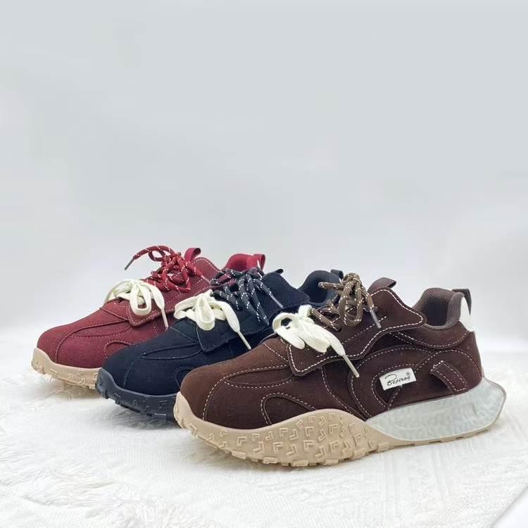 2025休闲风系带防脏时尚休闲鞋秋季运动鞋厚底百搭潮流春季