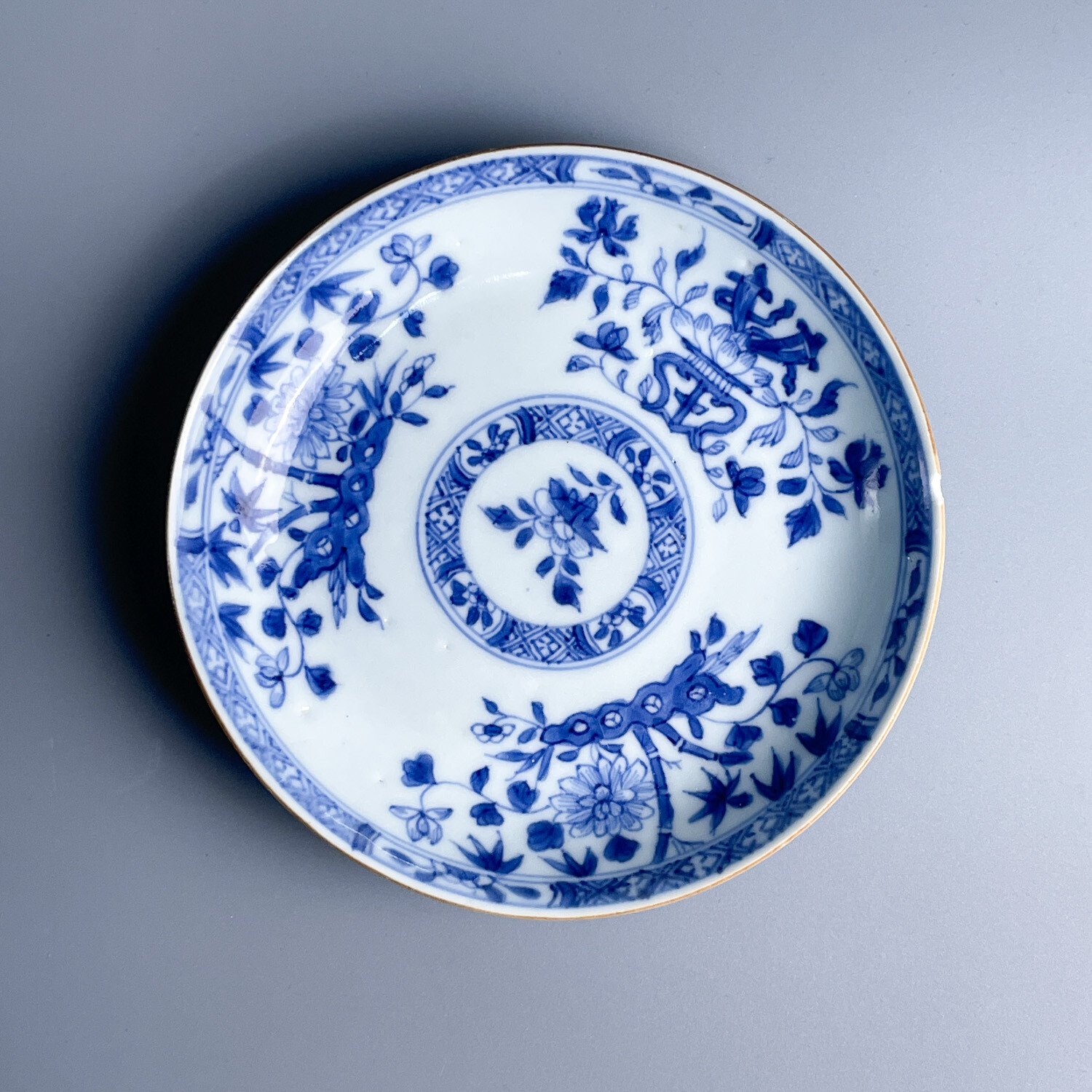 M25J7009076 - 清康熙青花花卉纹盘