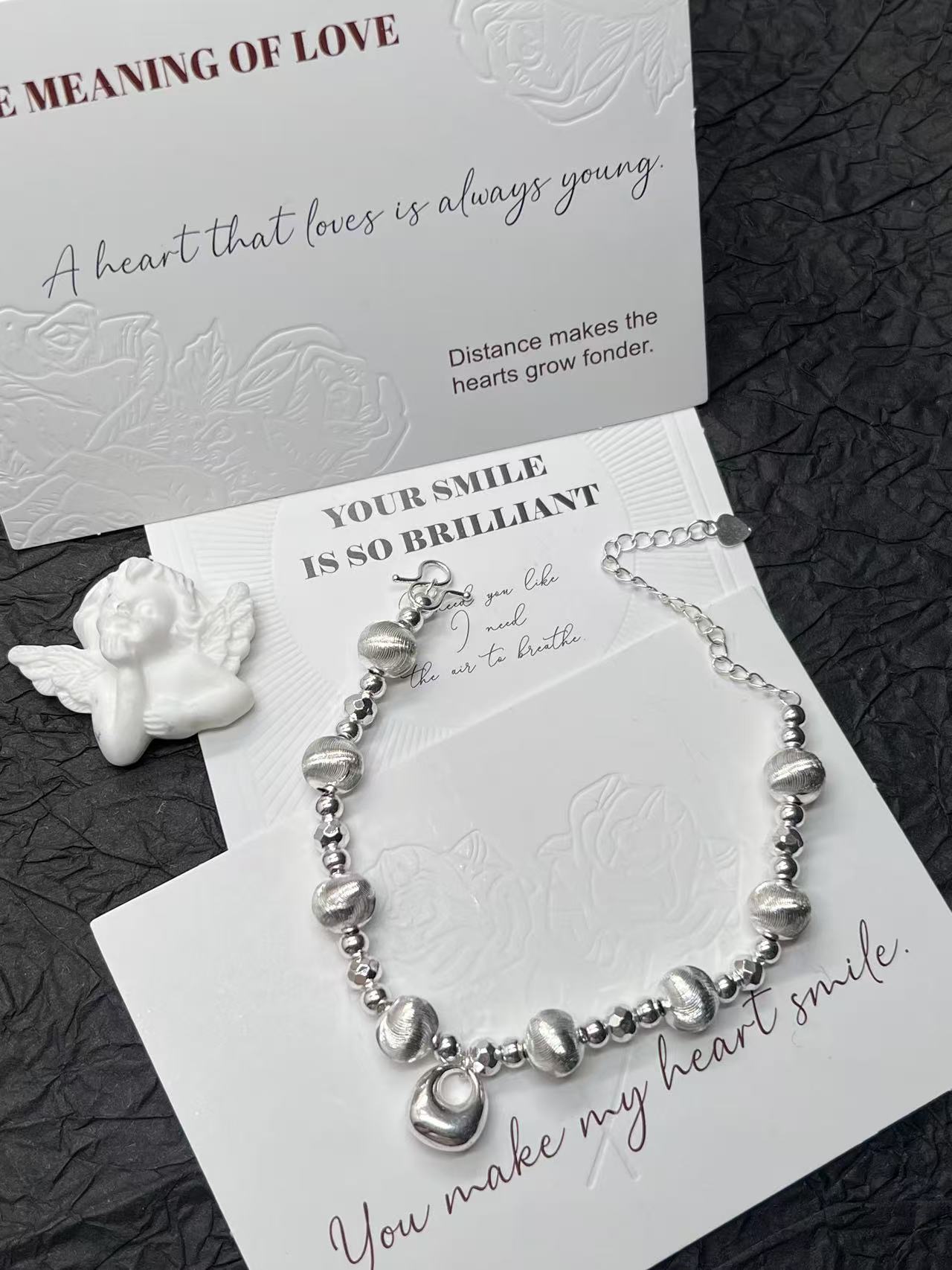 足银手链 蹦迪珠拉丝百搭福袋手链