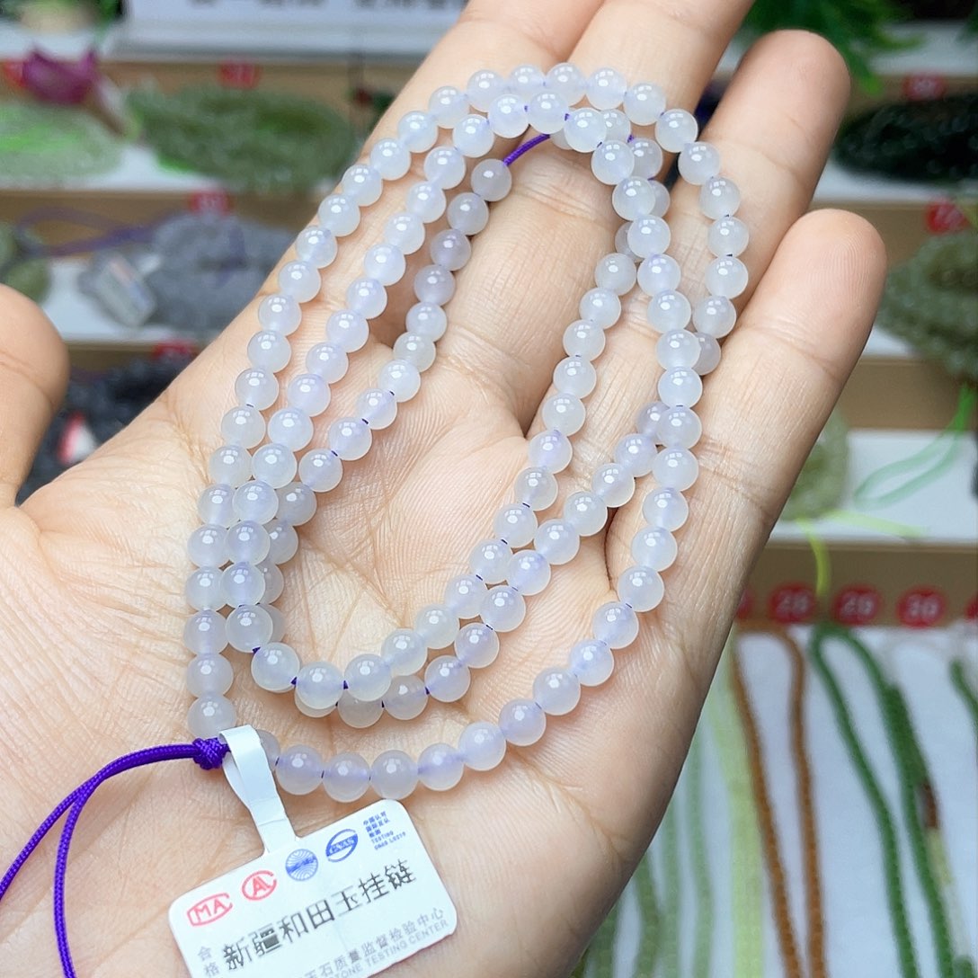 和田玉颈饰未镶嵌5mm