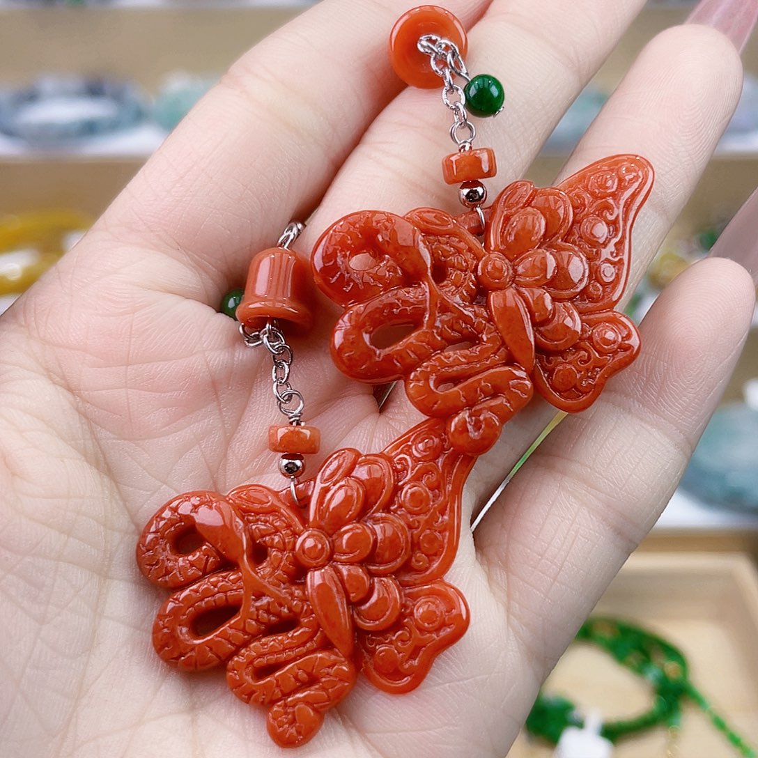 翡翠未镶嵌手链耳坠