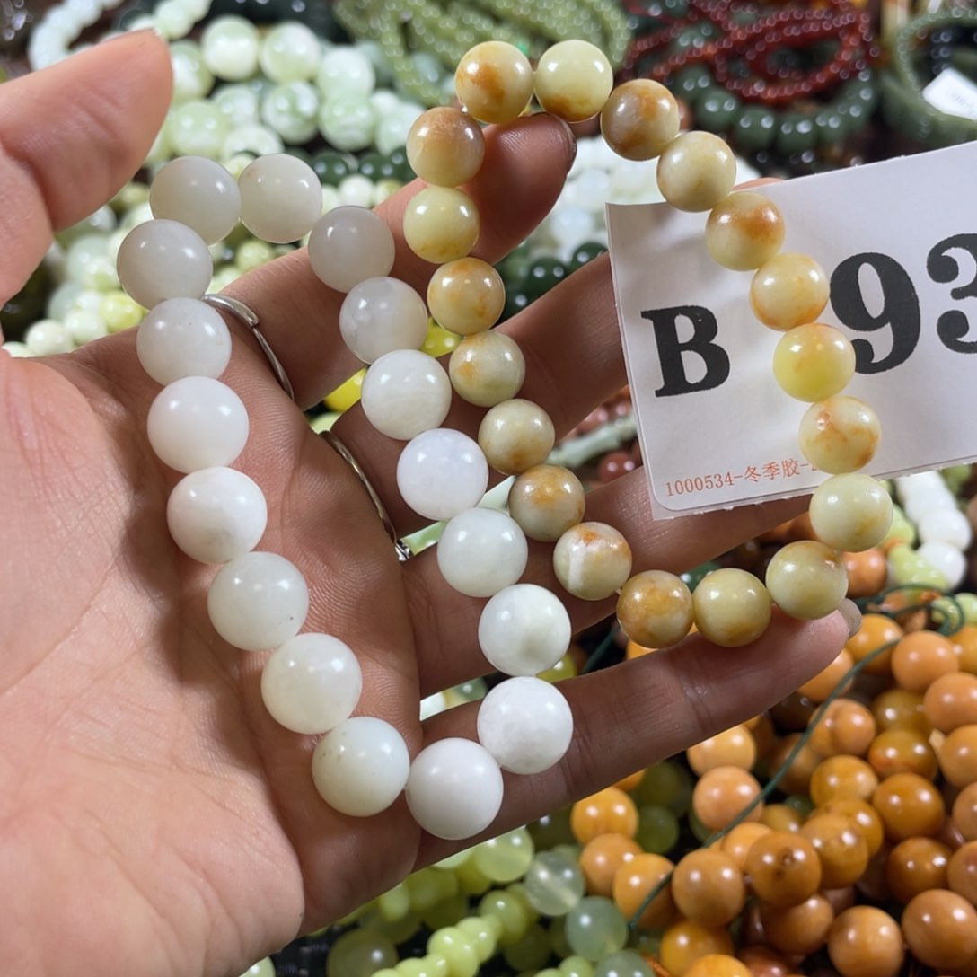 未镶嵌蛇纹石玉手链