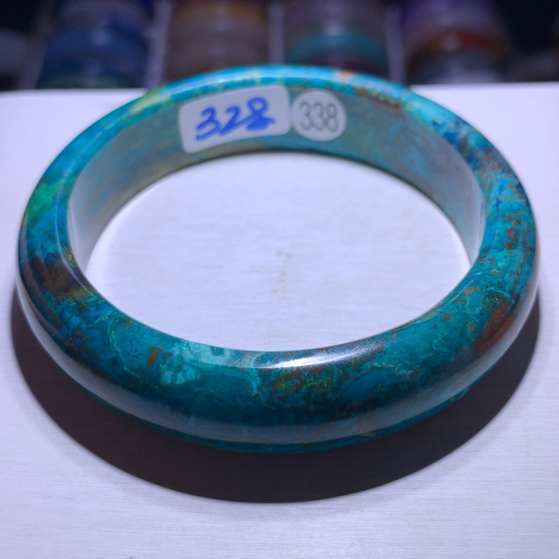 水晶手镯银S925镶嵌凤凰松60.7圈338