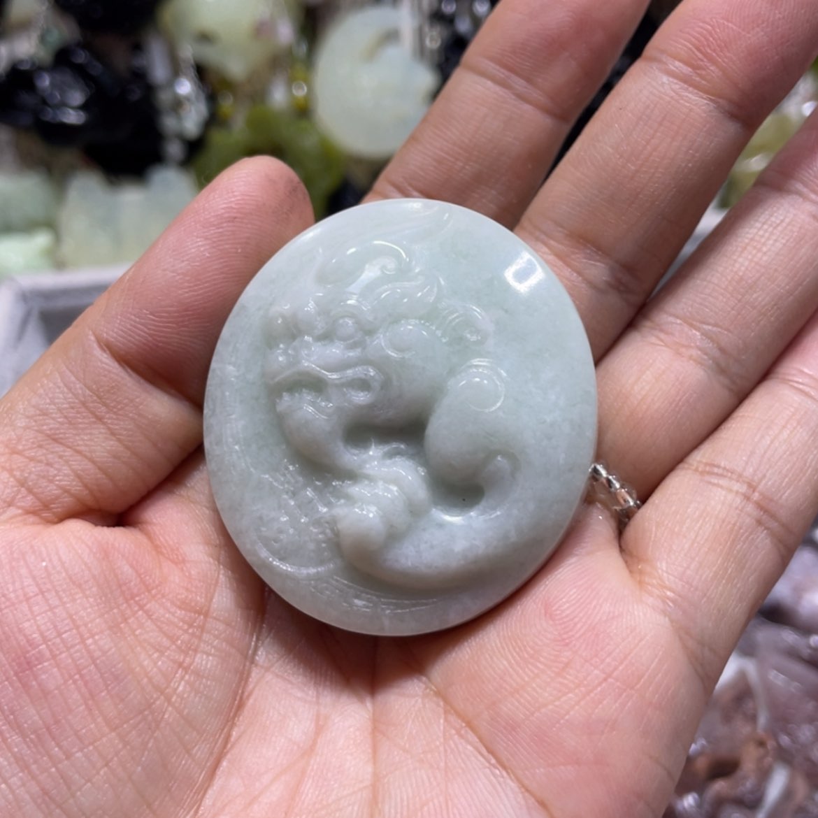 【闪购商品】岫玉颈饰未镶嵌105吊坠