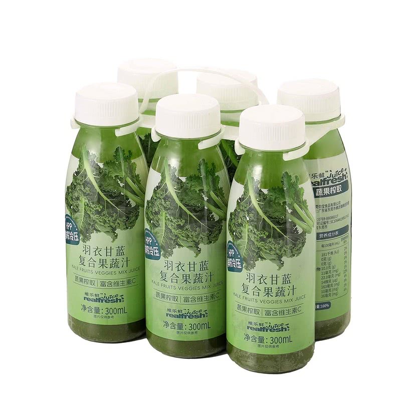 维乐鲜 羽衣甘蓝复合果蔬汁 300mLx6夏日必备饮品