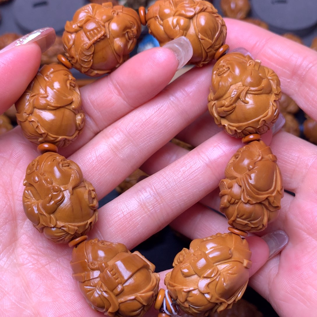 橄榄核手串/手链八宝财神