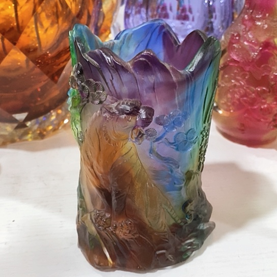 无铅玻璃花瓶高13厘米口径6厘米