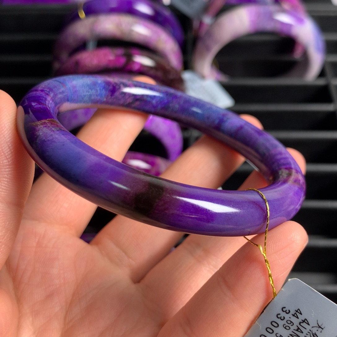 【闪购商品】苏纪石（舒俱来）蓝紫幻彩圆条手镯未镶嵌